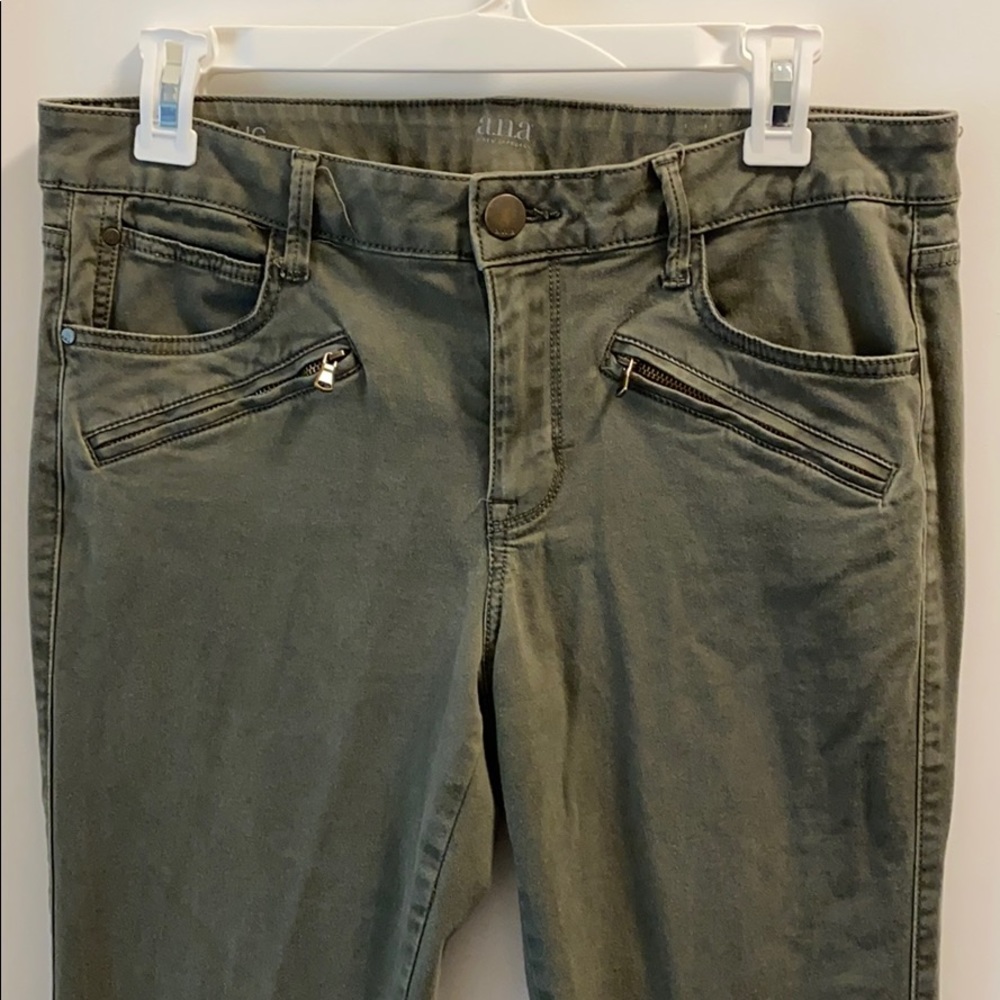 a.n.a Olive Green Jeggings